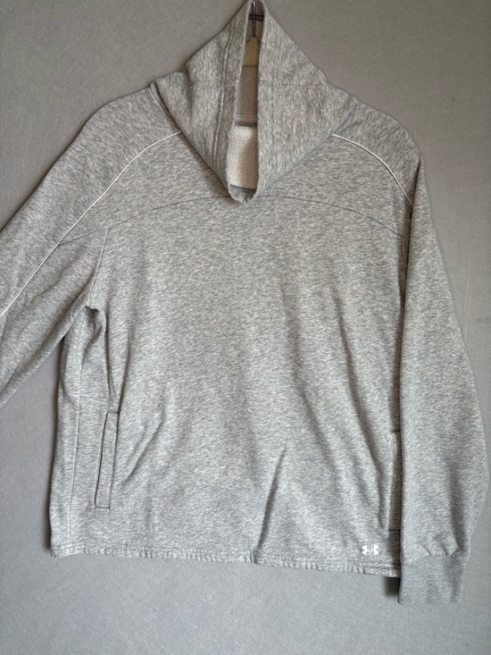 Under Armour Tops - Under Armour Rival Fleece Light Funnel Neck Gray Pullover sz S Athleisure